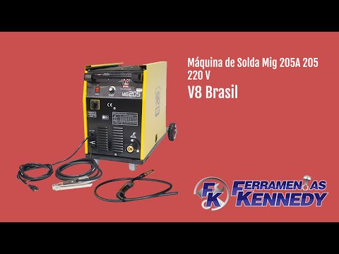 Máquina De Solda MIG 205A Sem Tocha MIG205BR 220V V8 Brasil - Vídeo explicativo