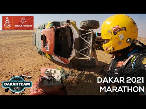 Helped a flipped car and HOW TO navigate in the Dakar Rally? Marathon stage 2021 Coronel brothers