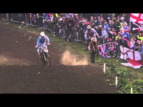 MXGP of Great Britain 2013 - Ken de Dycker Overtakes in MX1 Race 1 - Motocross 
