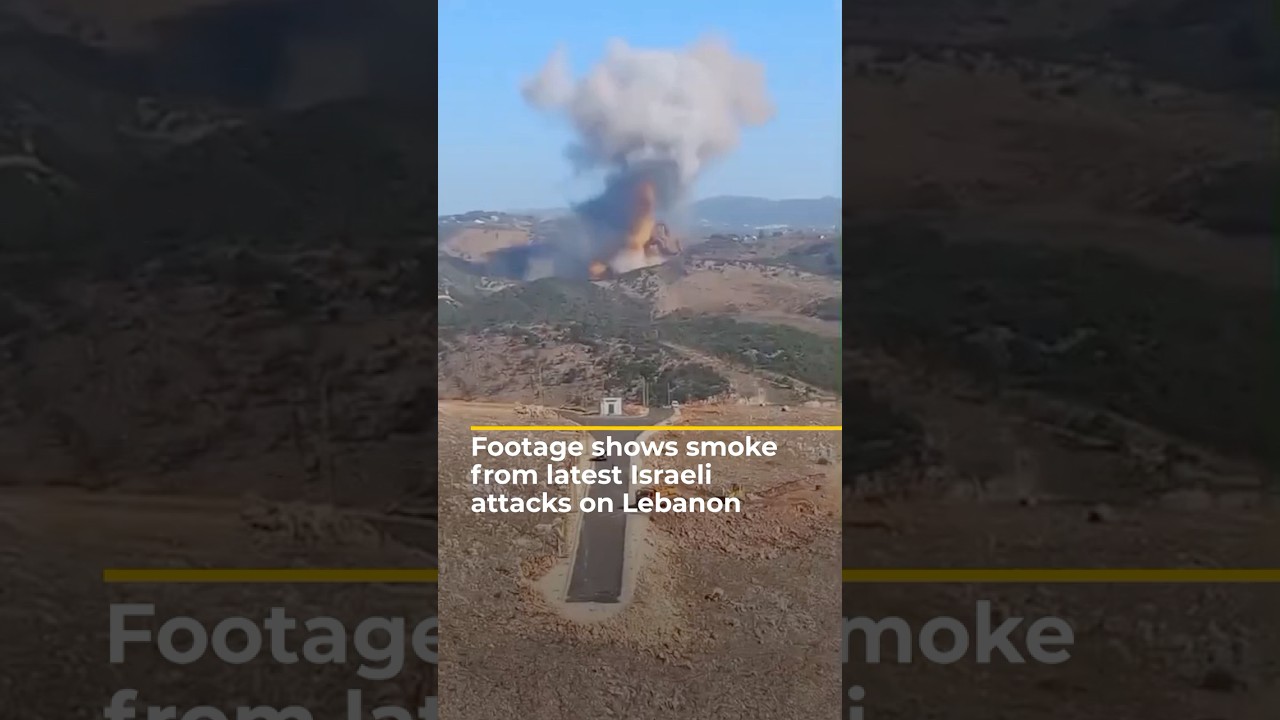 Footage shows smoke from latest Israeli attacks on Lebanon