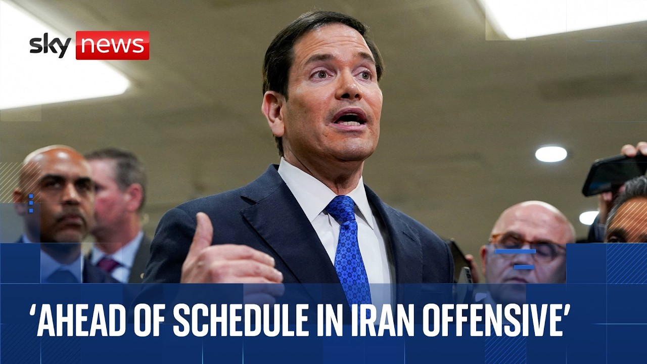 US Secretary of State Marco Rubio speaks ahead of briefing to Congress on Iran attacks