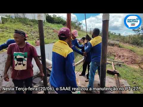 Nesta Terça-feira (20/06), o SAAE realizou a manutenção no PT 27.