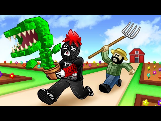 Roblox : Steal a Garden 🌺 ฉันกลายเป็นโจร ขโมยพืชหายากจากเกษตรกร
