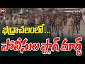 భద్రాచలంలో పోలీసుల ఫ్లాగ్ మార్చ్ | Police flag march in Bhadrachalam | 99tv