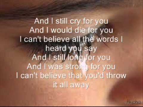 if i cry a thousand tears lyrics