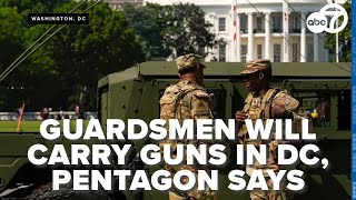 National Guard troops in DC to begin carrying weapons under Trump's crime crackdown