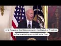 Biden honors Michelle Yeoh, Katie Ledecky with Medal of Freedom | REUTERS  - 00:49 min - News - Video
