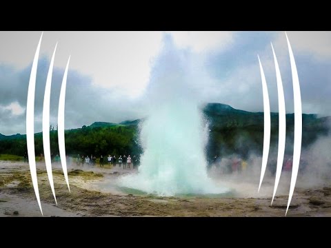 Giant Erupting Icelandic Geyser in BINAURAL Audio - The Sound Traveler