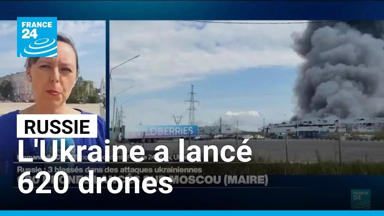 L'Ukraine a lancé 620 drones sur la région de Moscou, selon les autorités russes • FRANCE 24