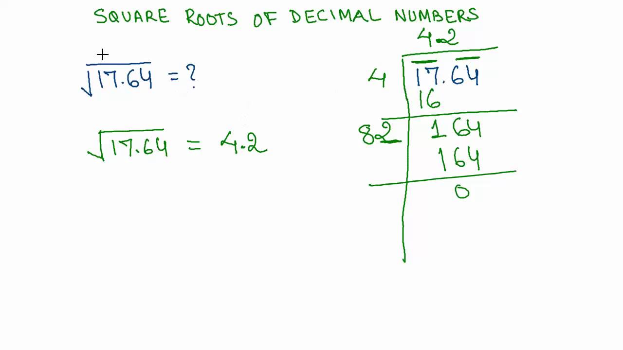 16-finding-square-roots-of-decimal-numbers-youtube