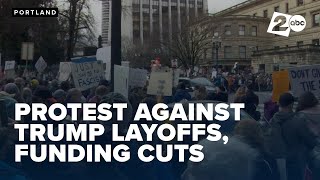 Group gathers in Portland, Oregon for Presidents Day protest against Trump administration policies