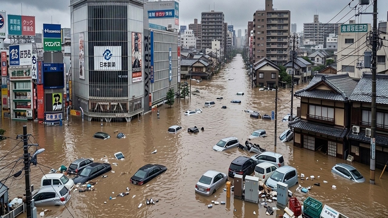 The heaviest downpour in 136 years has flooded Nagoya! Japan is in shock!