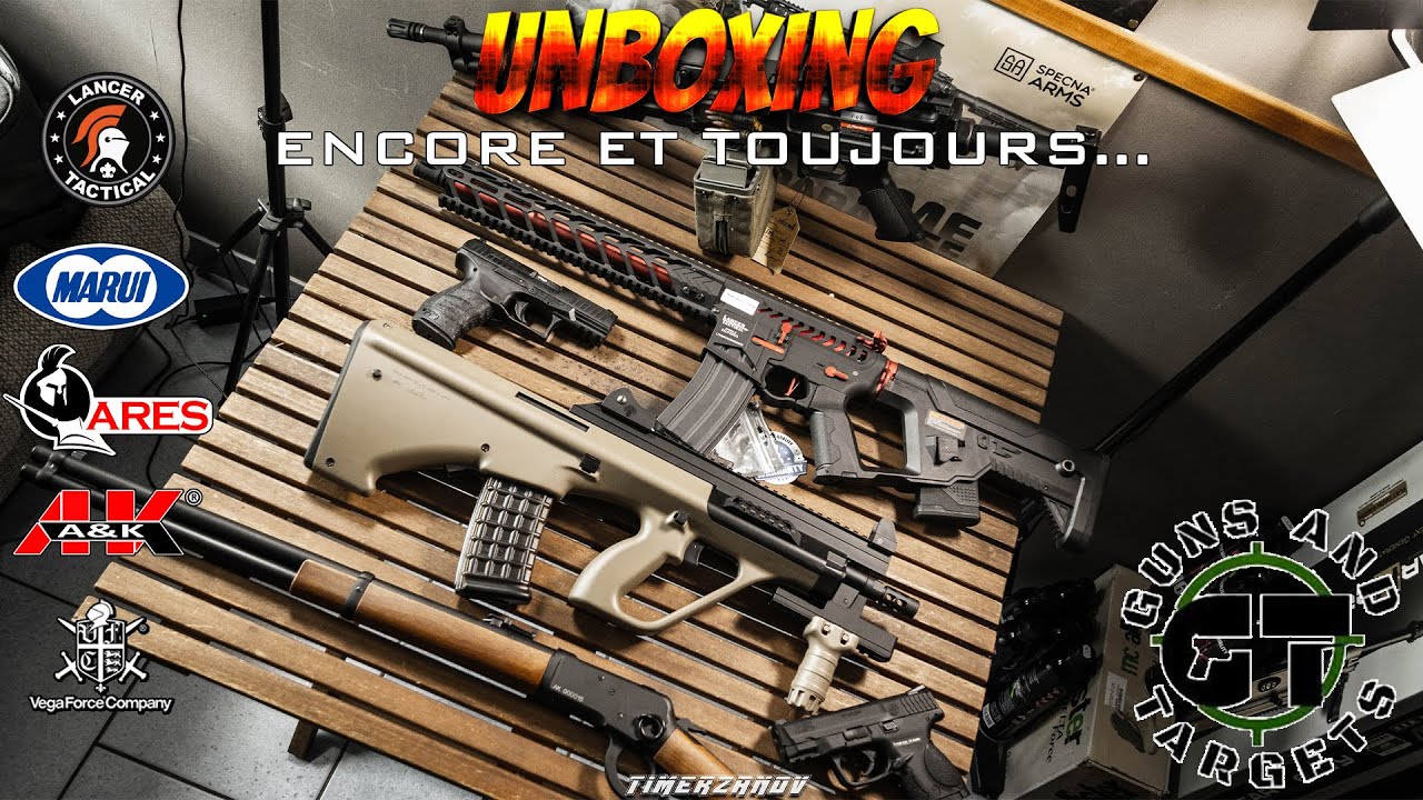 UNBOXING AIRSOFT ! ENCORE ET TOUJOURS ! (GUNS AND TARGETS)