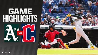 A's vs. Guardians Game Highlights (4/21/24) | MLB Highlights