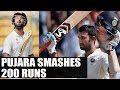 Cheteshwar Pujara hits double century in 525 balls during Ranchi test