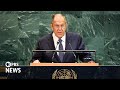 WATCH: Any aggression against Russia will meet a decisive response, foreign minister tells U.N.