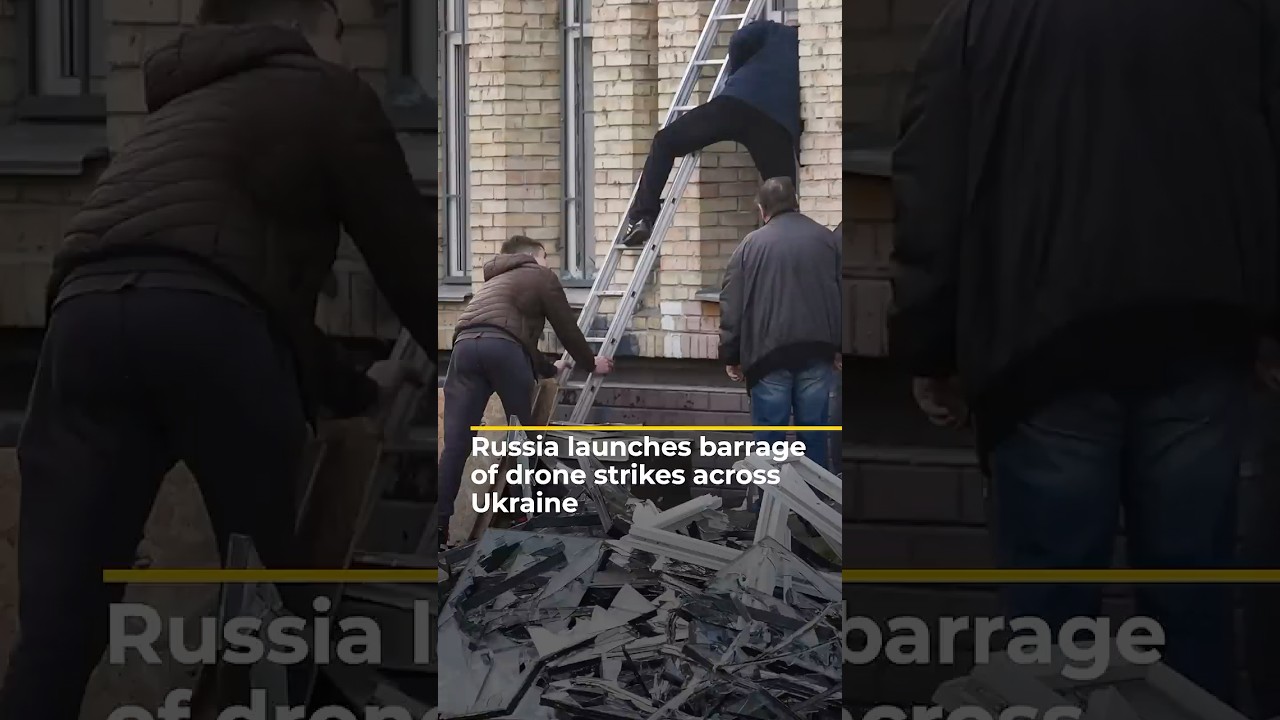 Russia launches barrage of drone strikes across Ukraine | AJ shorts