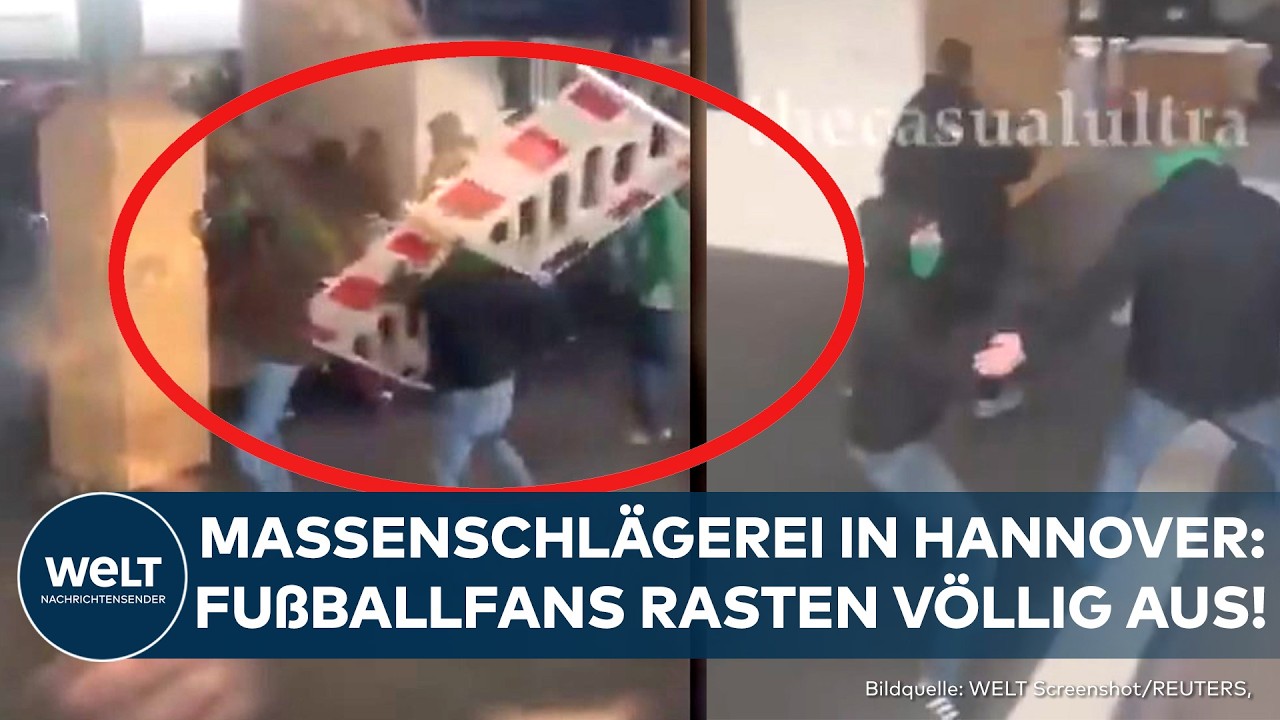 HANNOVER: Massenschlägerei am Hauptbahnhof! St.Pauli- und VfL Wolfsburg-Fans rasten aus