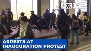 Arrests made as Portlanders protest inauguration of President Trump