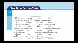 ‫اجابات work book practice test 1 للصف الاول الثانوي‬‎