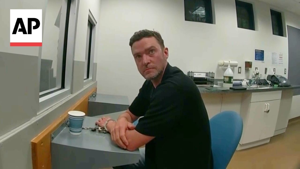 Bodycam video shows Justin Timberlake booked after drunk driving arrest in 2024