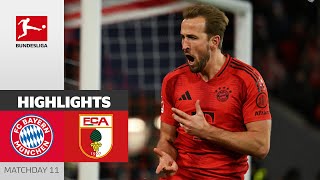 Kane Hattrick AGAIN | FC Bayern München — FC Augsburg 3-0 | Highlights | MD11 – Bundesliga 2024/25