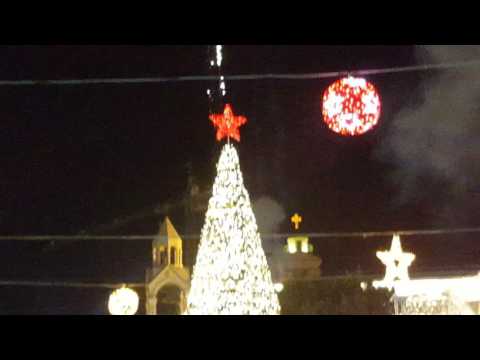 Lighting The Christmas Tree In Bethlehem 2016