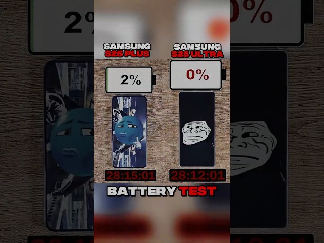 SAMSUNG S25 PLUS VS SAMSUNG S25 ULTRA BATTERY 🔋🪫 TEST?