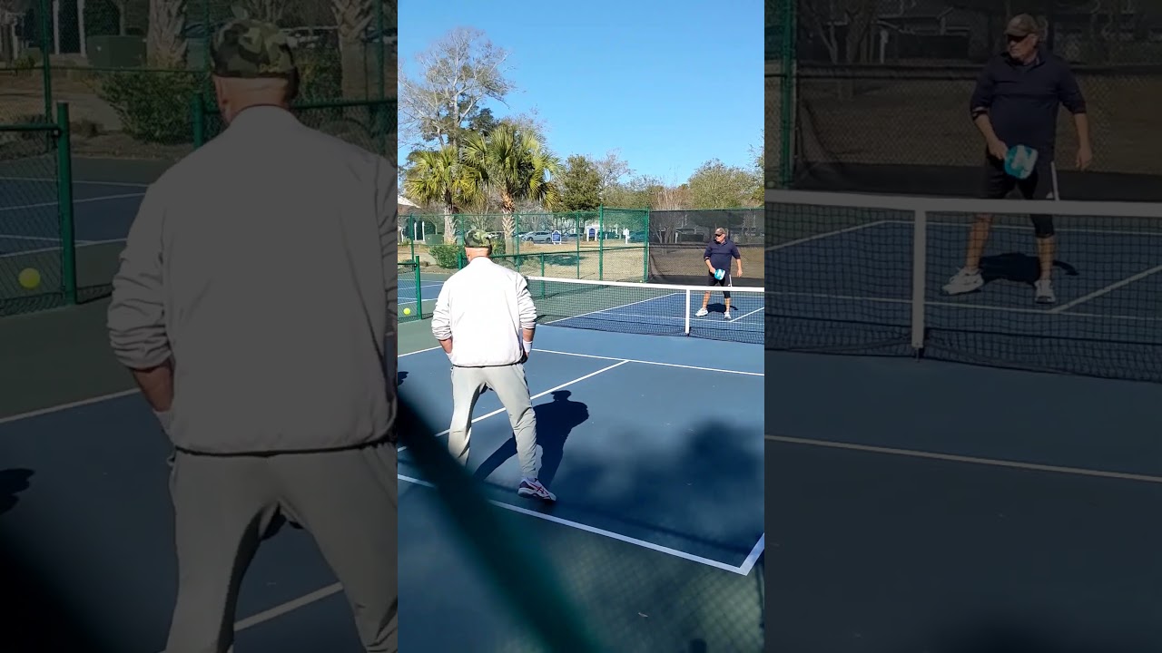don't lob the tall guy #pickleballdoubles #tennis #paddlesport #badminton #headpickleball