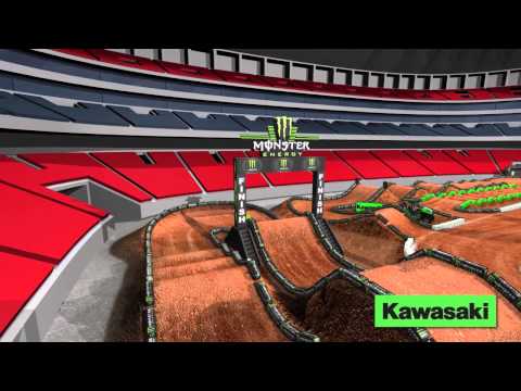 Supercross LIVE! 2014 - Atlanta 2-22-14 - Monster Energy Supercross Animated Track Map 