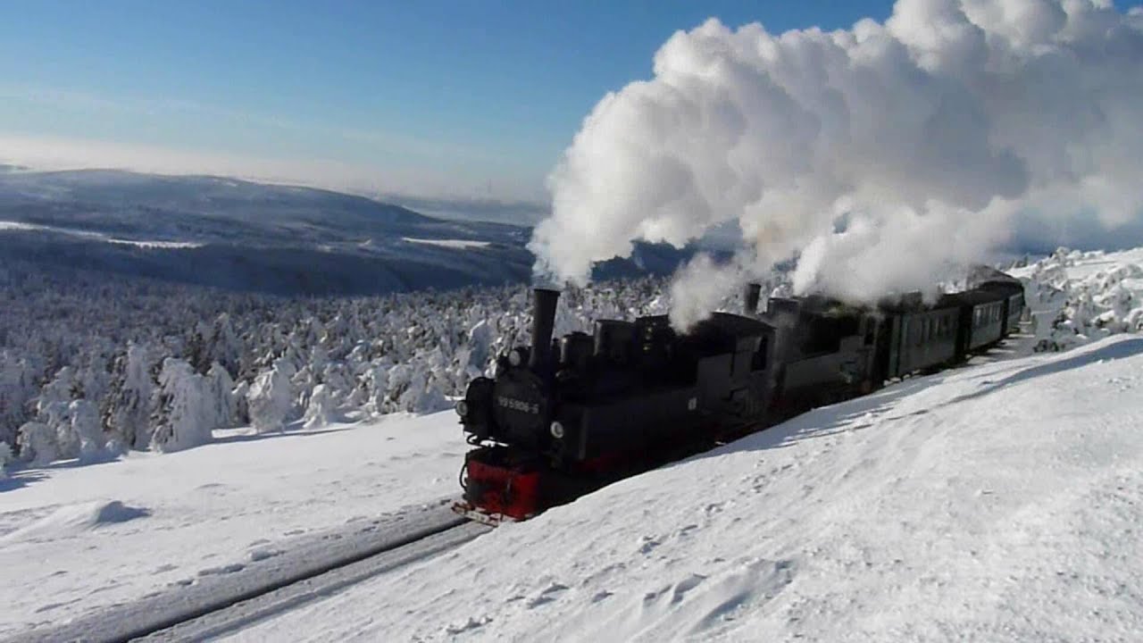 Traumhafte Impressionen von der winterlichen Brockenbahn