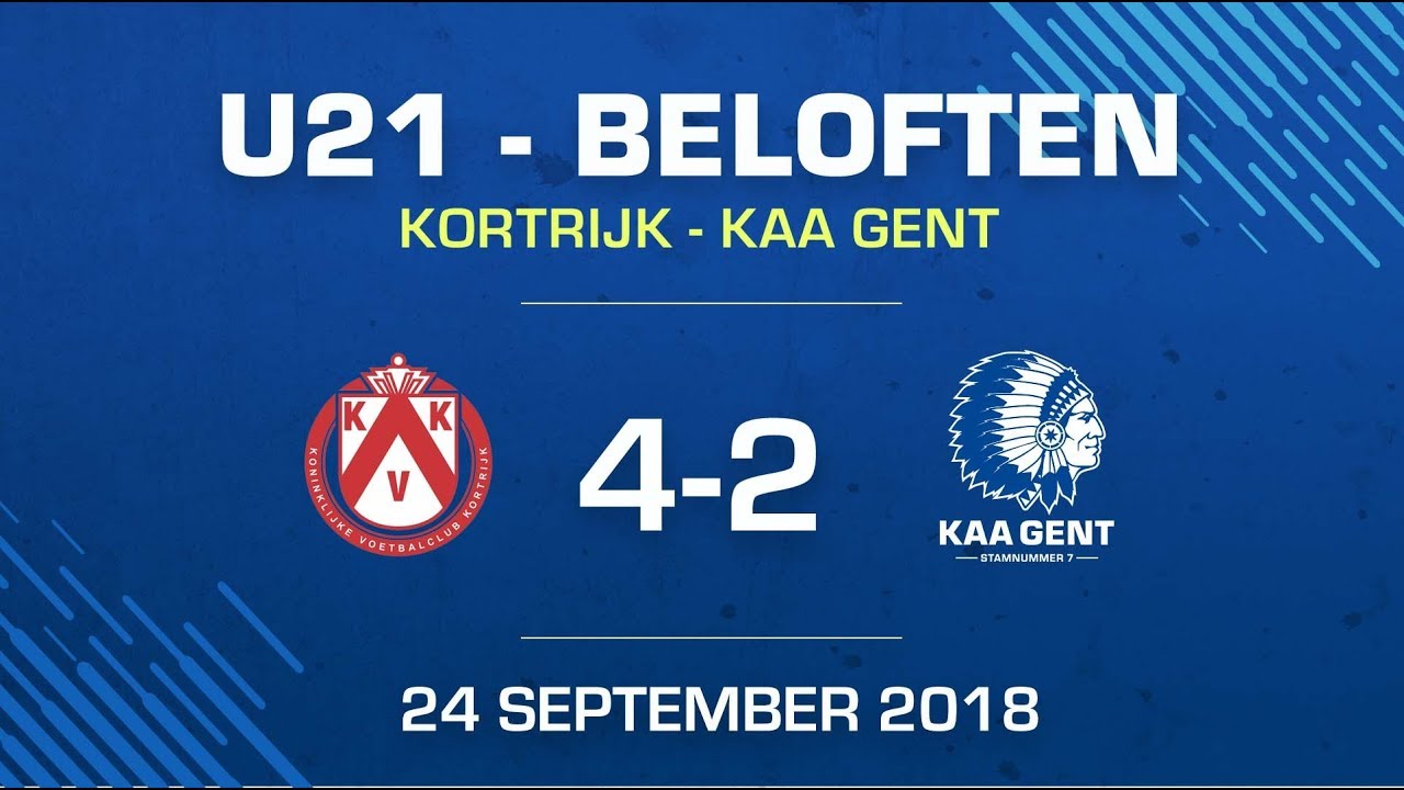 U21 KV Kortrijk-KAA Gent: 4-2