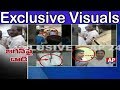 YS Jagan attacked with Knife: Police dragged the attacker-Visuals