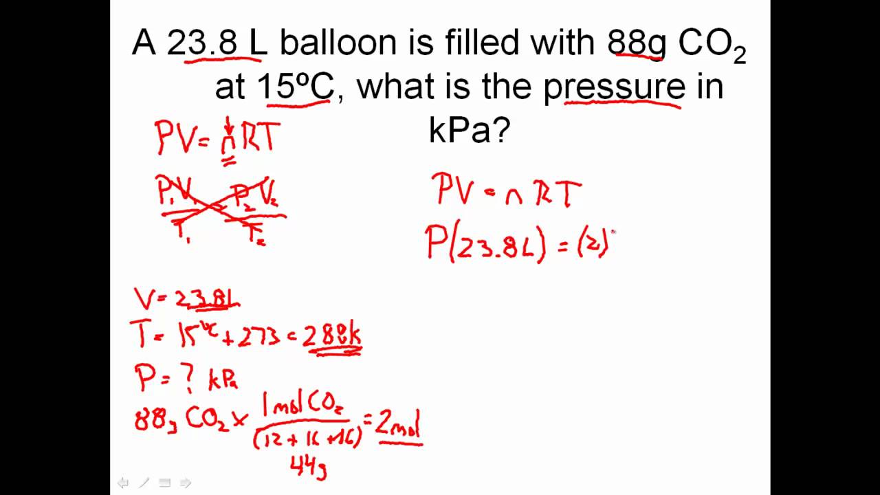 IDEAL GAS LAW PRACTICE PROBLEMS How To Solve Ideal Gas Law Problems 