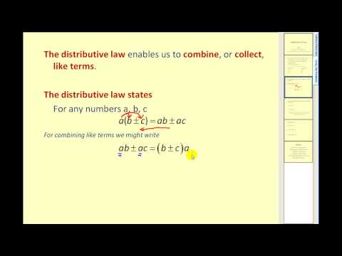 Combining Like Terms ( Video ) | Algebra | CK-12 Foundation