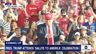 LIVE: President Trump attends 'Salute to America’ celebration in Iowa
