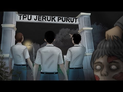 Hantu Kepala Buntung TPU Jeruk Purut  Kartun Hantu Horror 