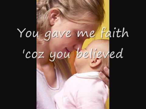 Because You Loved Me, Celine Dion (with Lyrics) - Dedication to Mothers