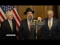 Congressional leaders decry anti-Semitism at US Capitol menorah lighting  - 01:15 min - News - Video