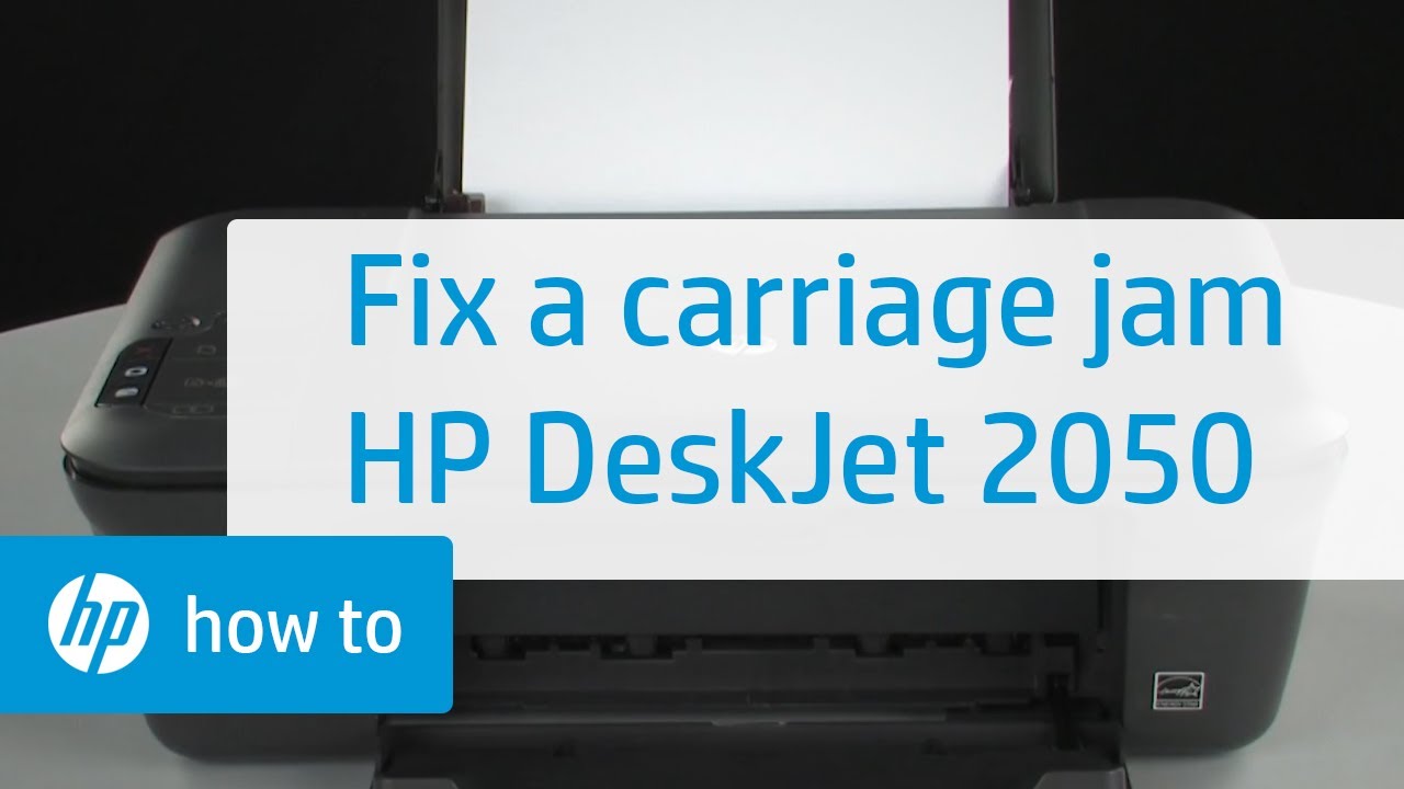 Fixing a Carriage Jam - HP Deskjet 2050 All-in-One Printer - YouTube