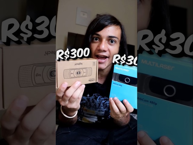 Webcam de R$30 vs R$300 📷