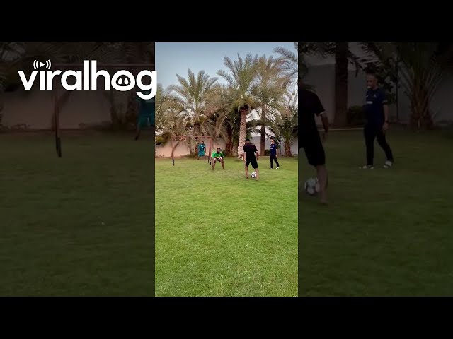 Soccer Ball Bursts When Man Makes a Save || ViralHog