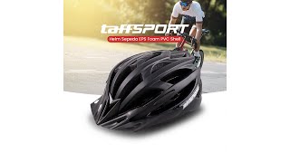 Pratinjau video produk TaffSPORT Helm Sepeda Cycling Helmet EPS Foam PVC Shell LED Safety Light - XK07