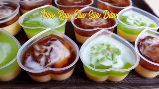 Cách Làm BÁNH FLAN RAU CÂU SỮA DỪA 2 tầng thơm ngon không tách lớp| Góc Bếp Nhỏ