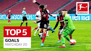 Top 5 Goals Matchday 20 — Alario Backheel Goal, Kramarić Volley and Much More