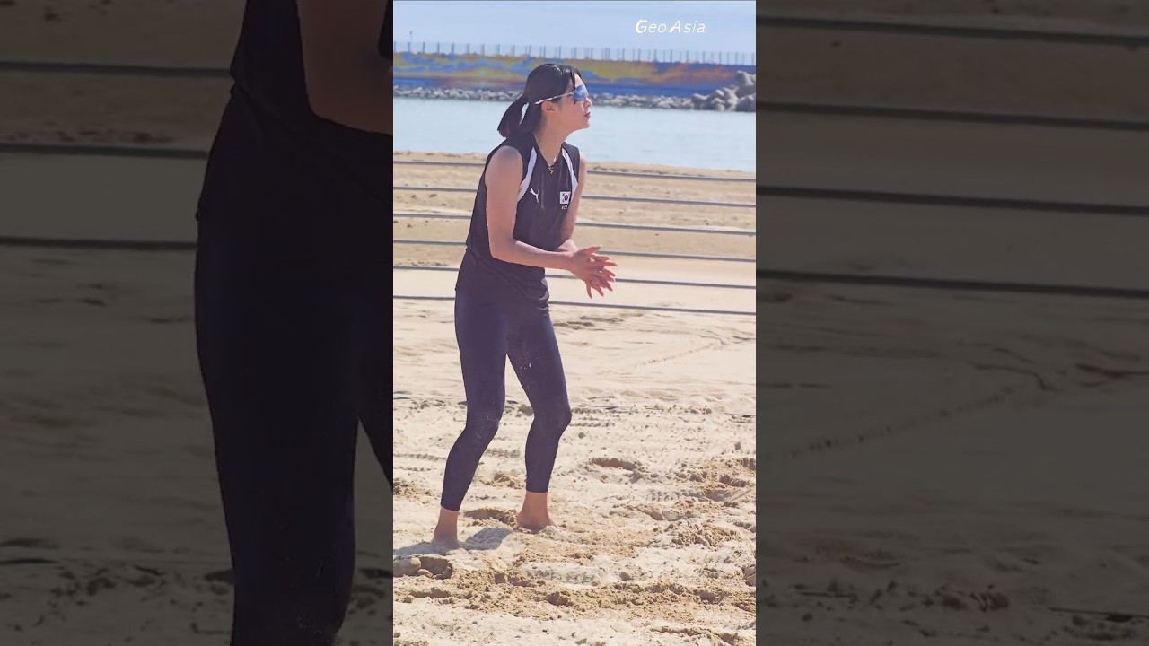 열훈 중인 비치발리볼 국가대표!! 김정아 #beachvalleyball #김정아 #비치발리볼 #국가대표 #sportstar #shorts