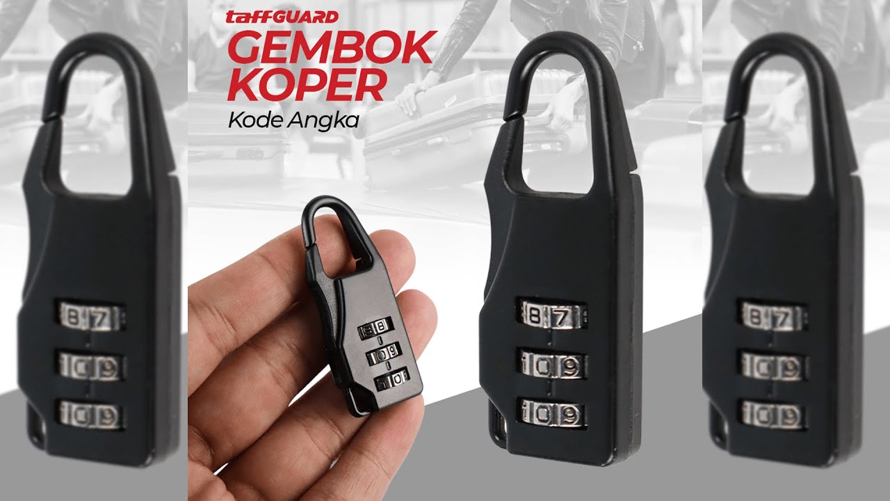 Pratinjau video produk TaffGUARD Gembok Koper Kode Angka Safety Lock Portable - Z001