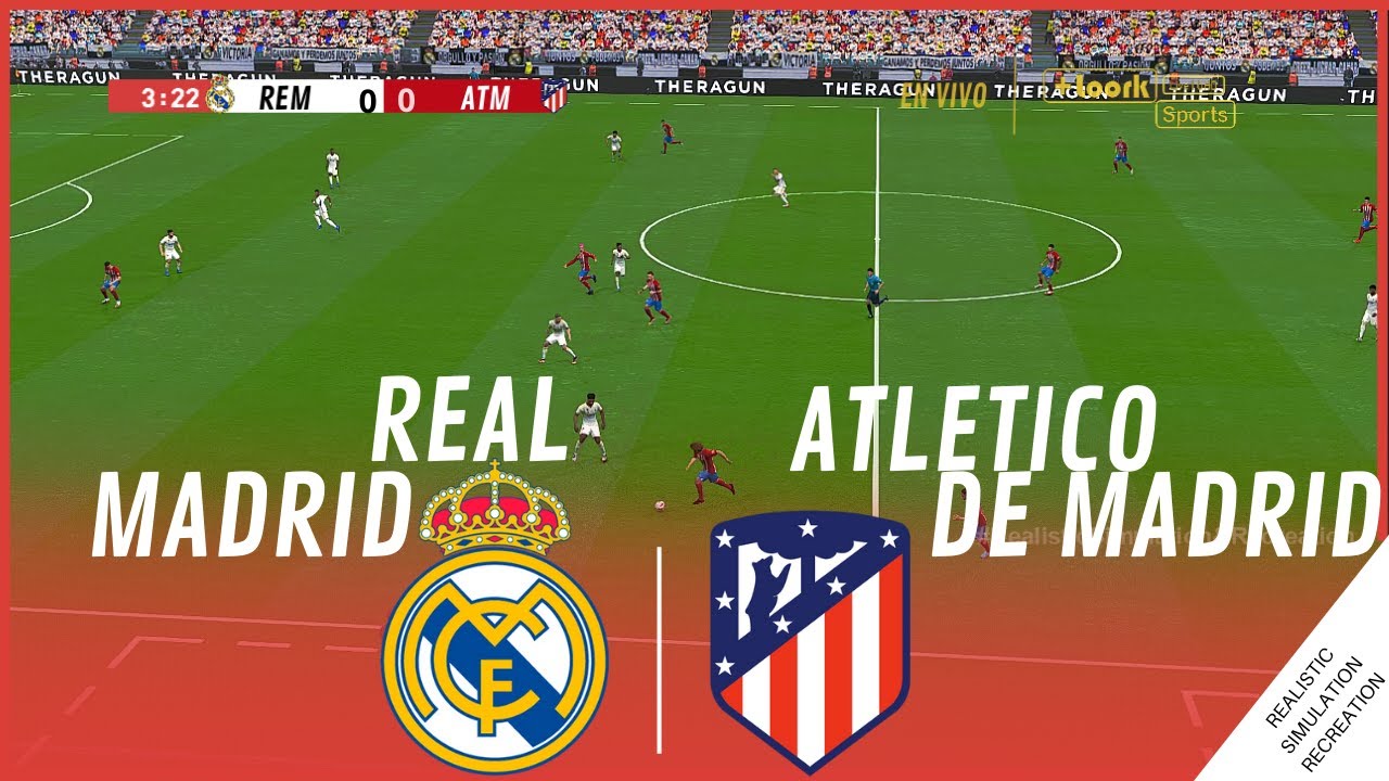 REAL MADRID vs ATLETICO de MADRID EN VIVO | Live La Liga 2024 / Simulación de Video juego