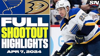St. Louis Blues at Anaheim Ducks | FULL Shootout Highlights - April 7, 2024