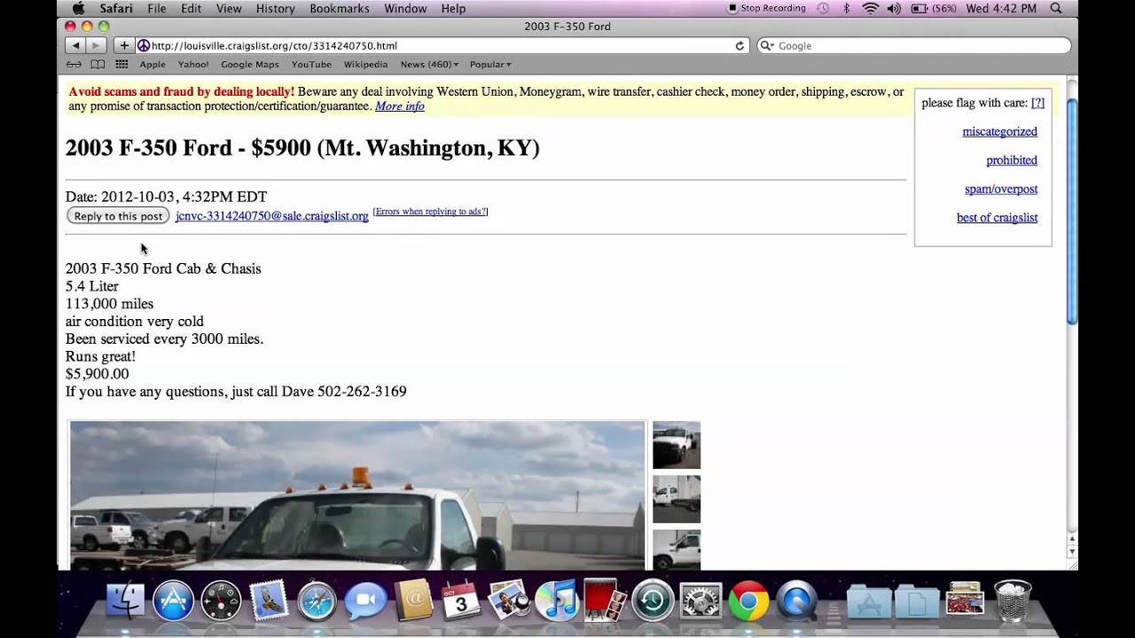 Craigslist Louisville Kentucky - For Sale by Owner Ford, Chevy, Toyota and Honda Models Today ...